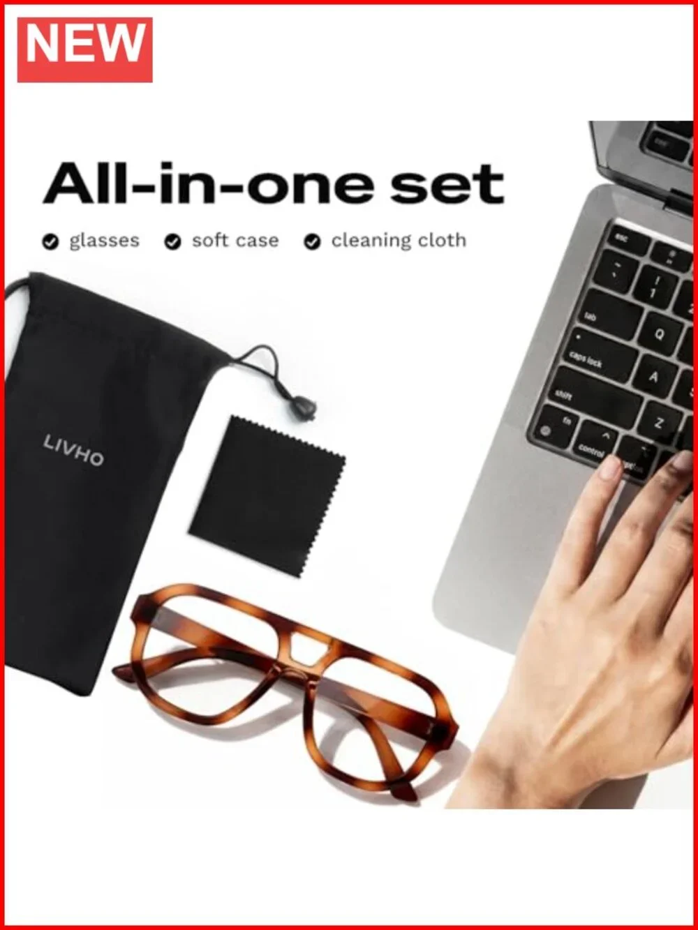 Retro Aviator Blue Light Blocking Glasses for Women Men with Case